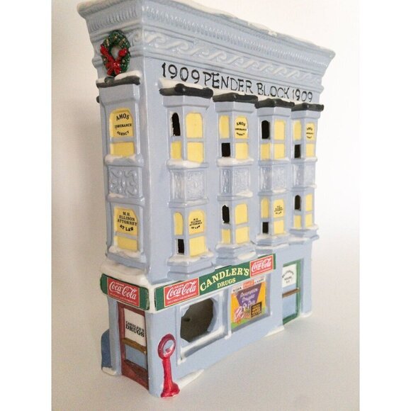 Coca-Cola Other - 1909 Pender Block Ceramic Coca-Cola Building Collectible Holiday House